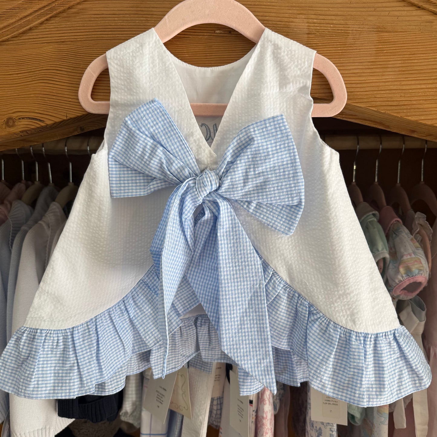 Seersucker Bow Back Bloomer Set
