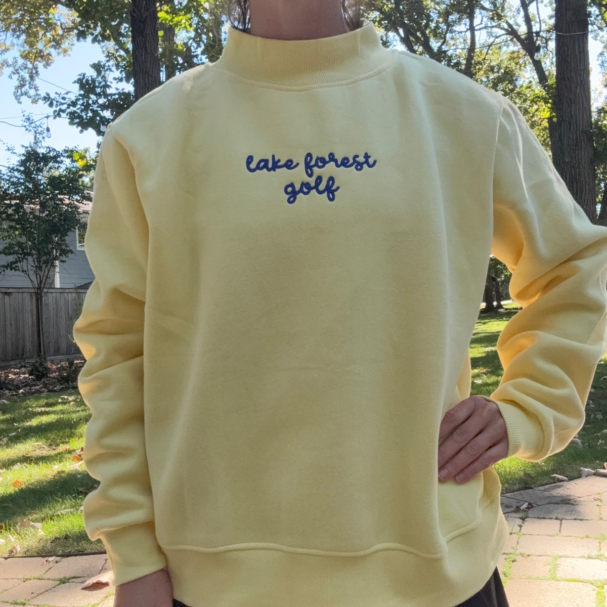 Fleece Mock Neck Sweatshirt