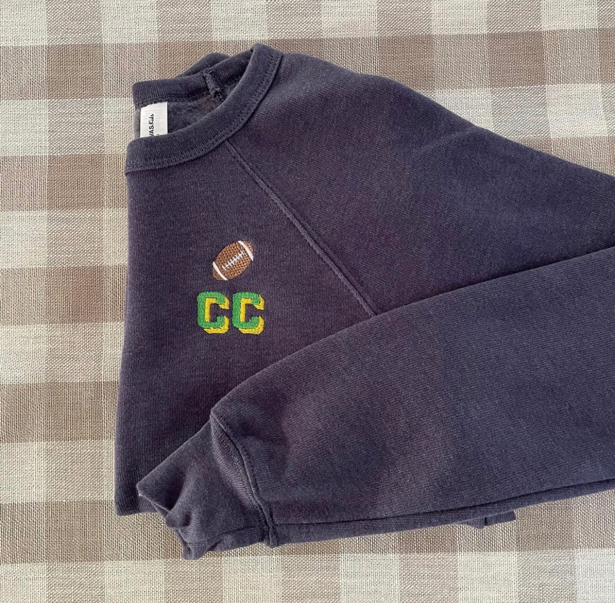 Youth sponge fleece crewneck (mini design included)
