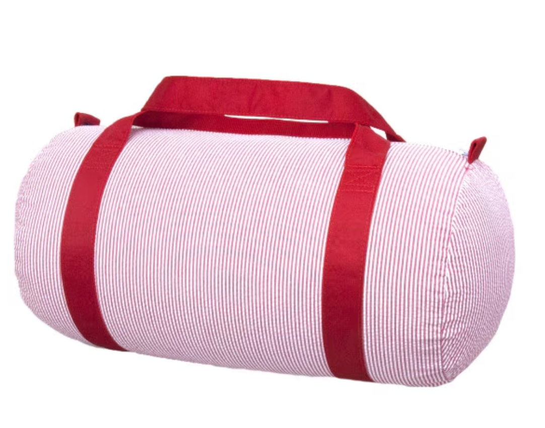 Seersucker duffel bag