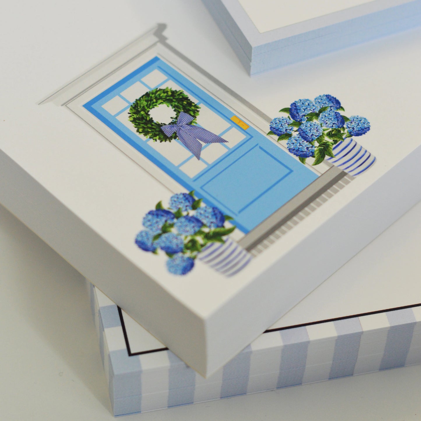Hydrangeas front door slab notepad