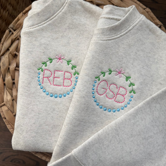 Toddler Crewneck Sweatshirt with Mini Design (included)