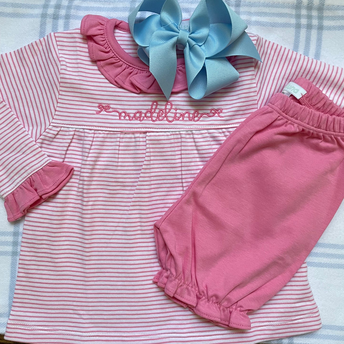Pink Striped Pima set