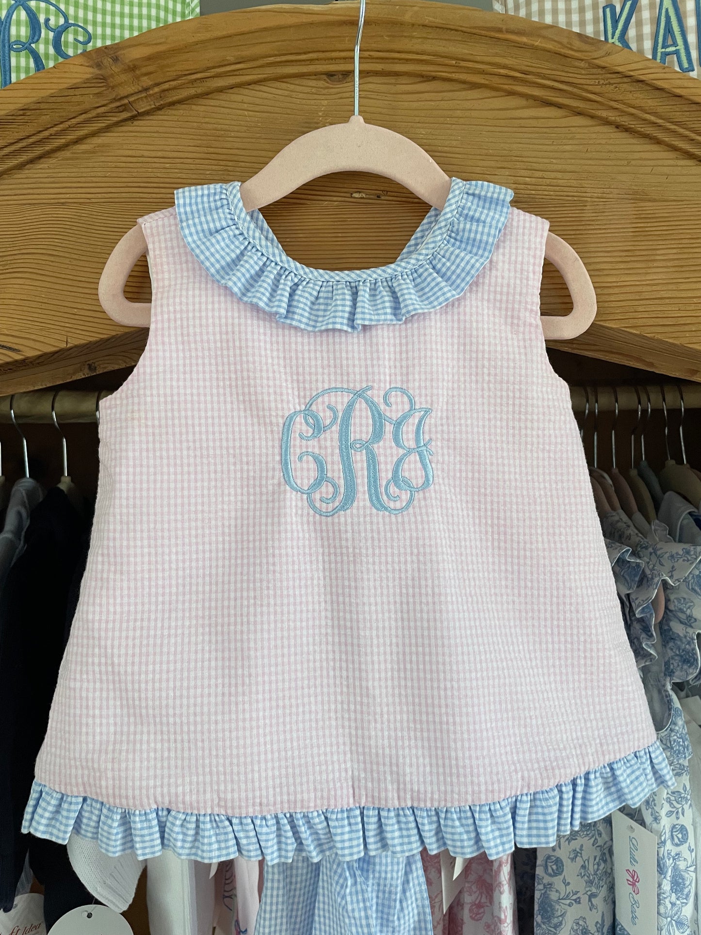 Seersucker Bow Back Bloomer Set