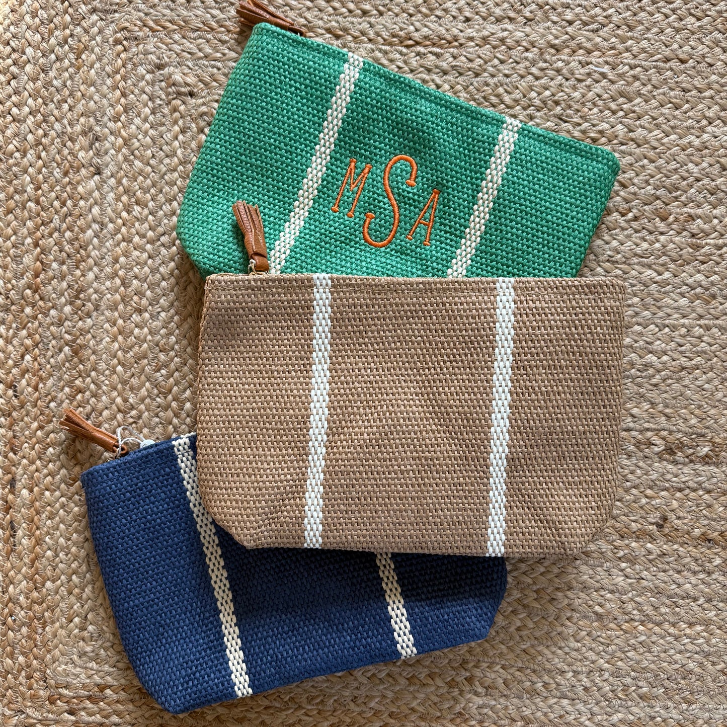 Susan Straw Zip Pouch