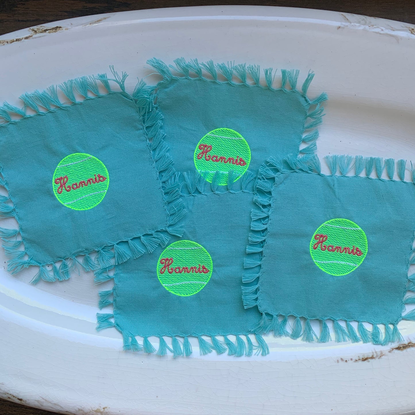 Fringe cocktail napkin (set of 4)