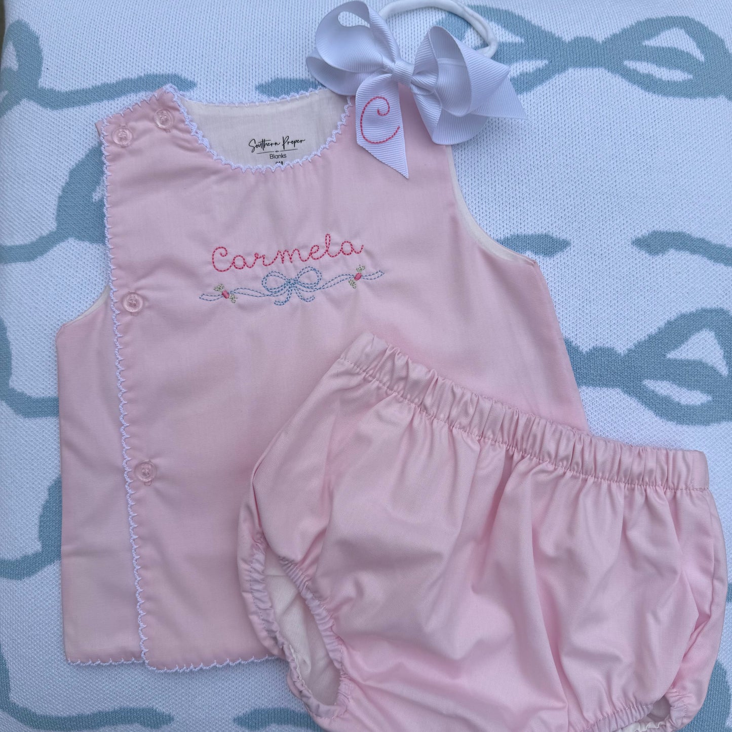 Diaper Set with picot trim