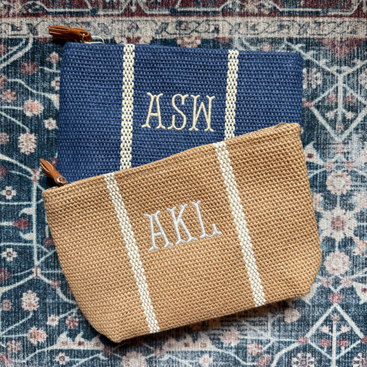 Susan Straw Zip Pouch