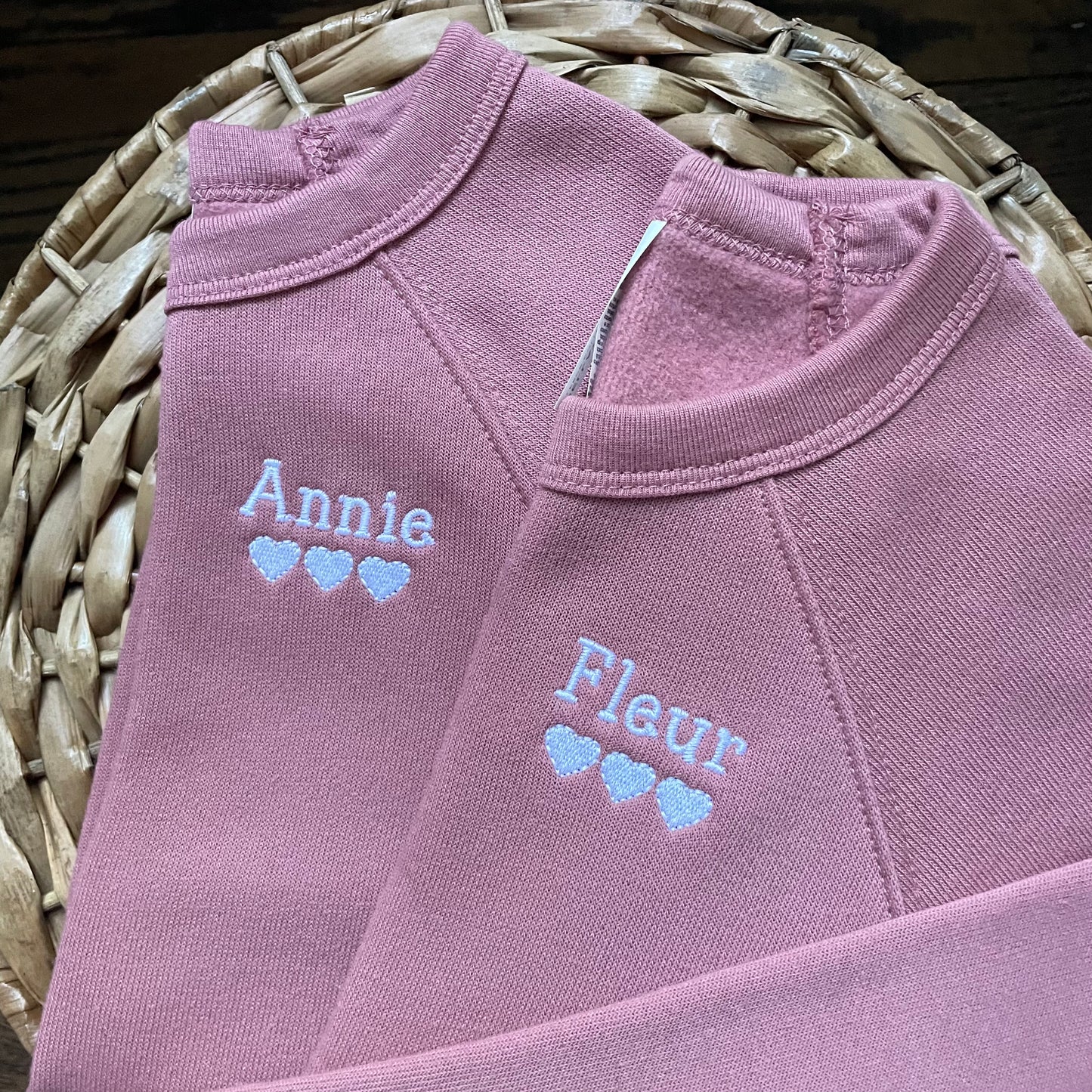 Youth sponge fleece crewneck (mini design included)