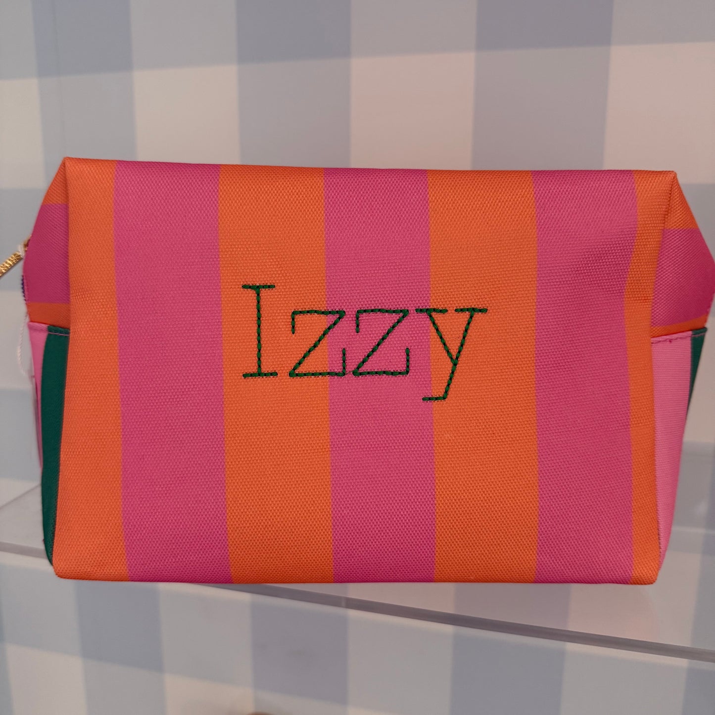 Striped Zip Pouch
