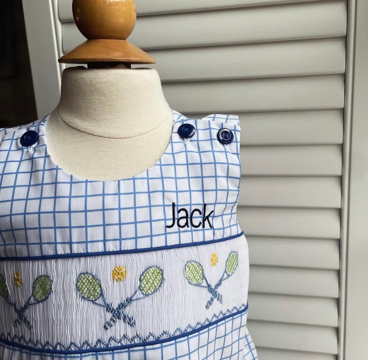 Smocked tennis shortall