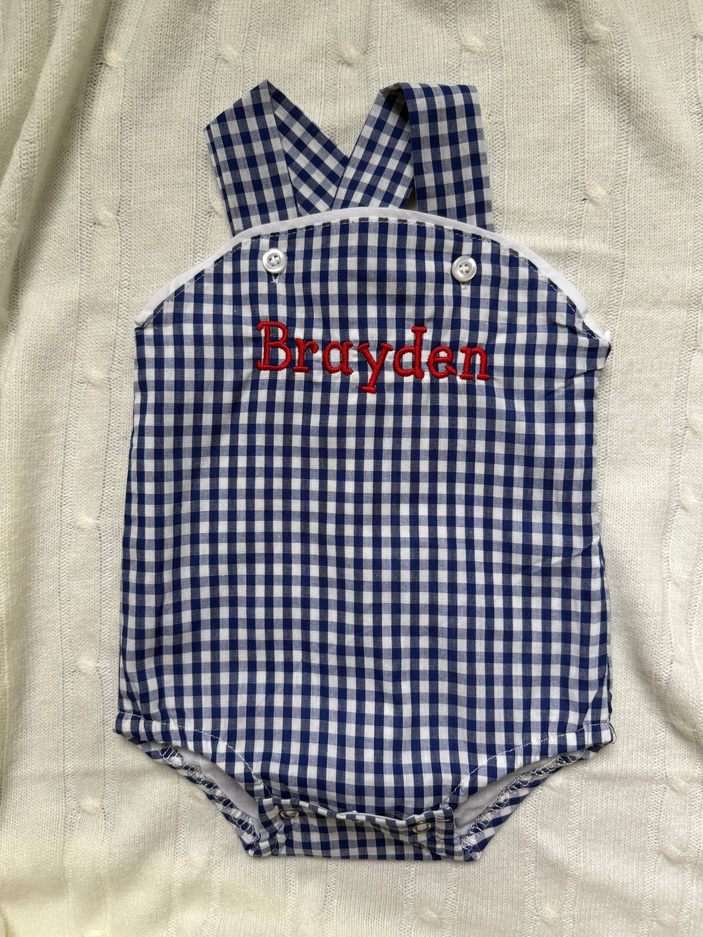 Gingham sunsuit