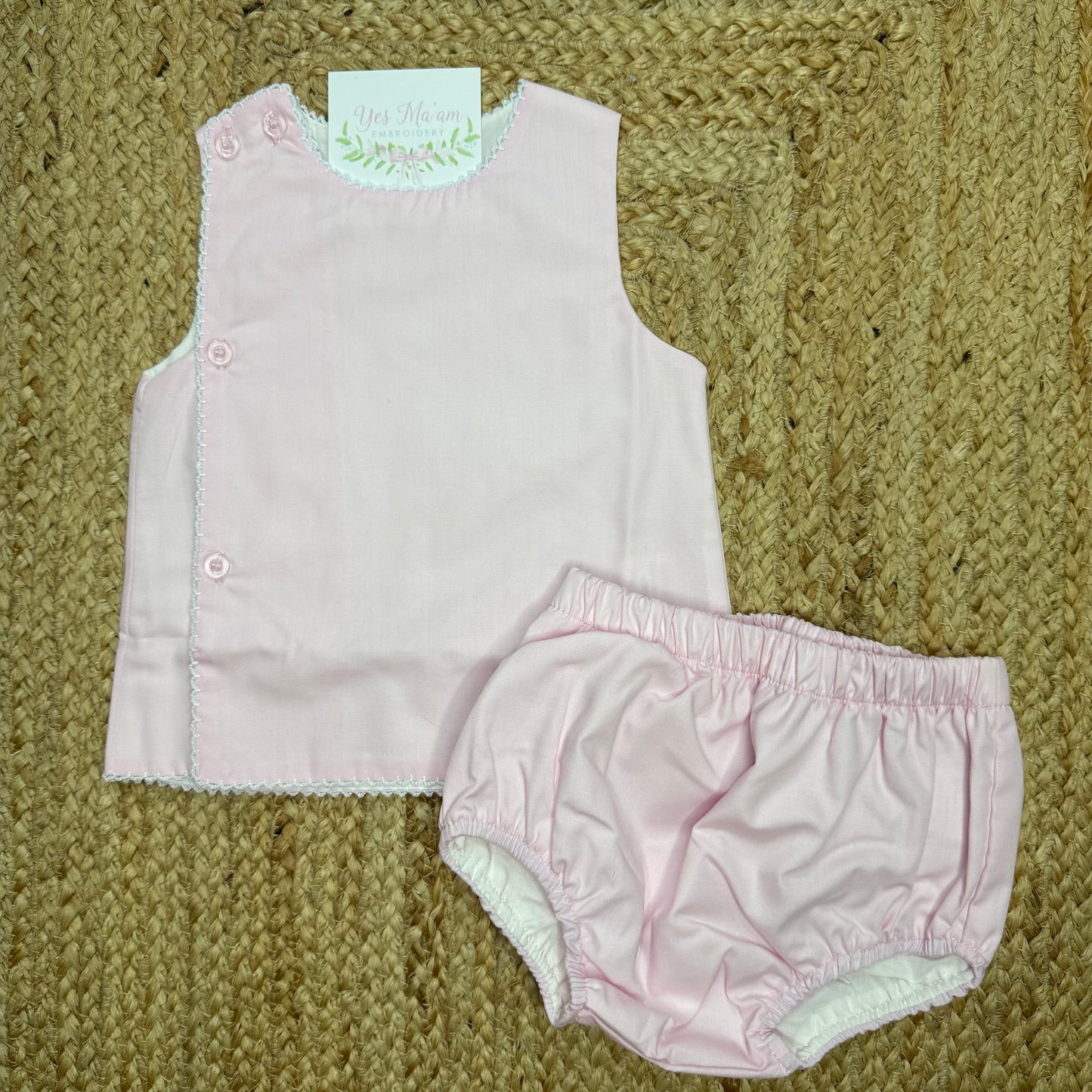 Diaper Set with picot trim