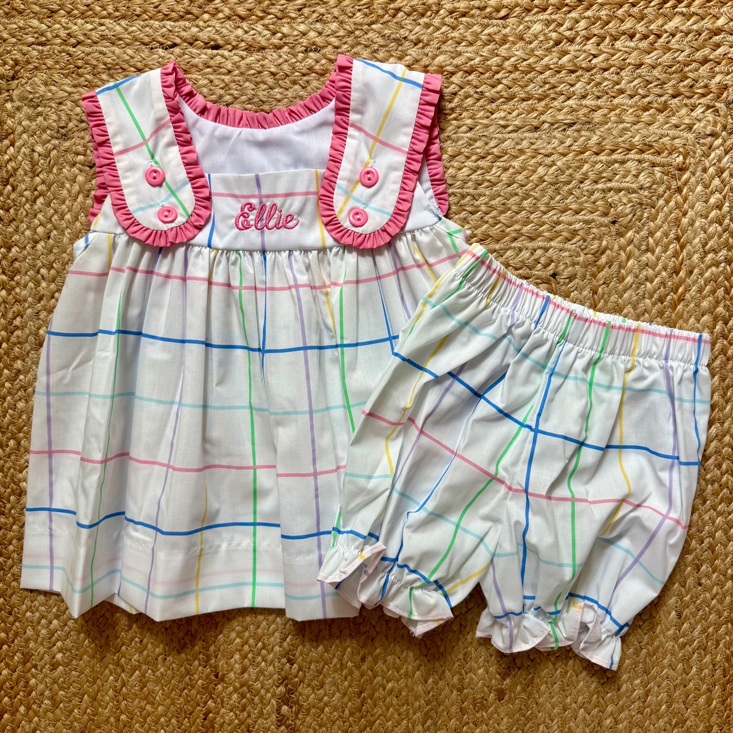Ruffle strap bloomer set