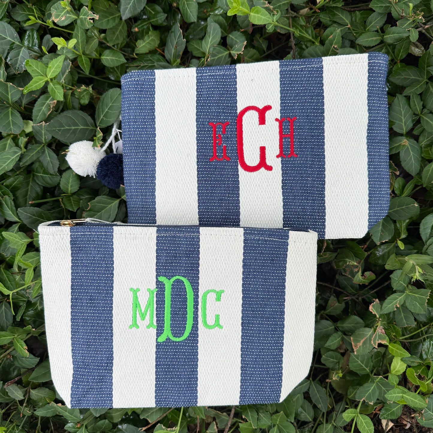 Caitlin Straw Zip Pouch