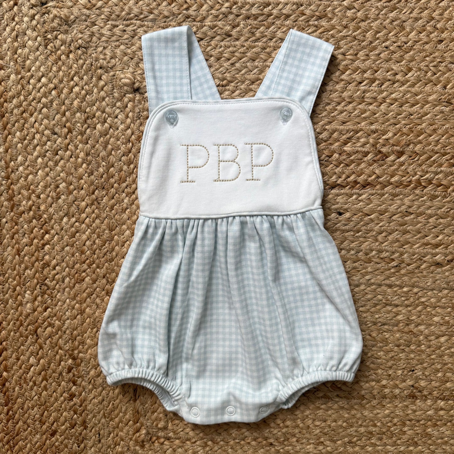 Blue gingham pima sun bubble