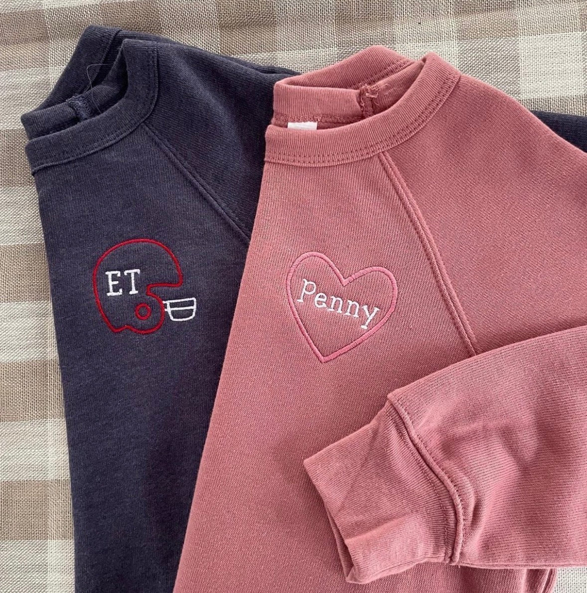 Youth sponge fleece crewneck (mini design included)