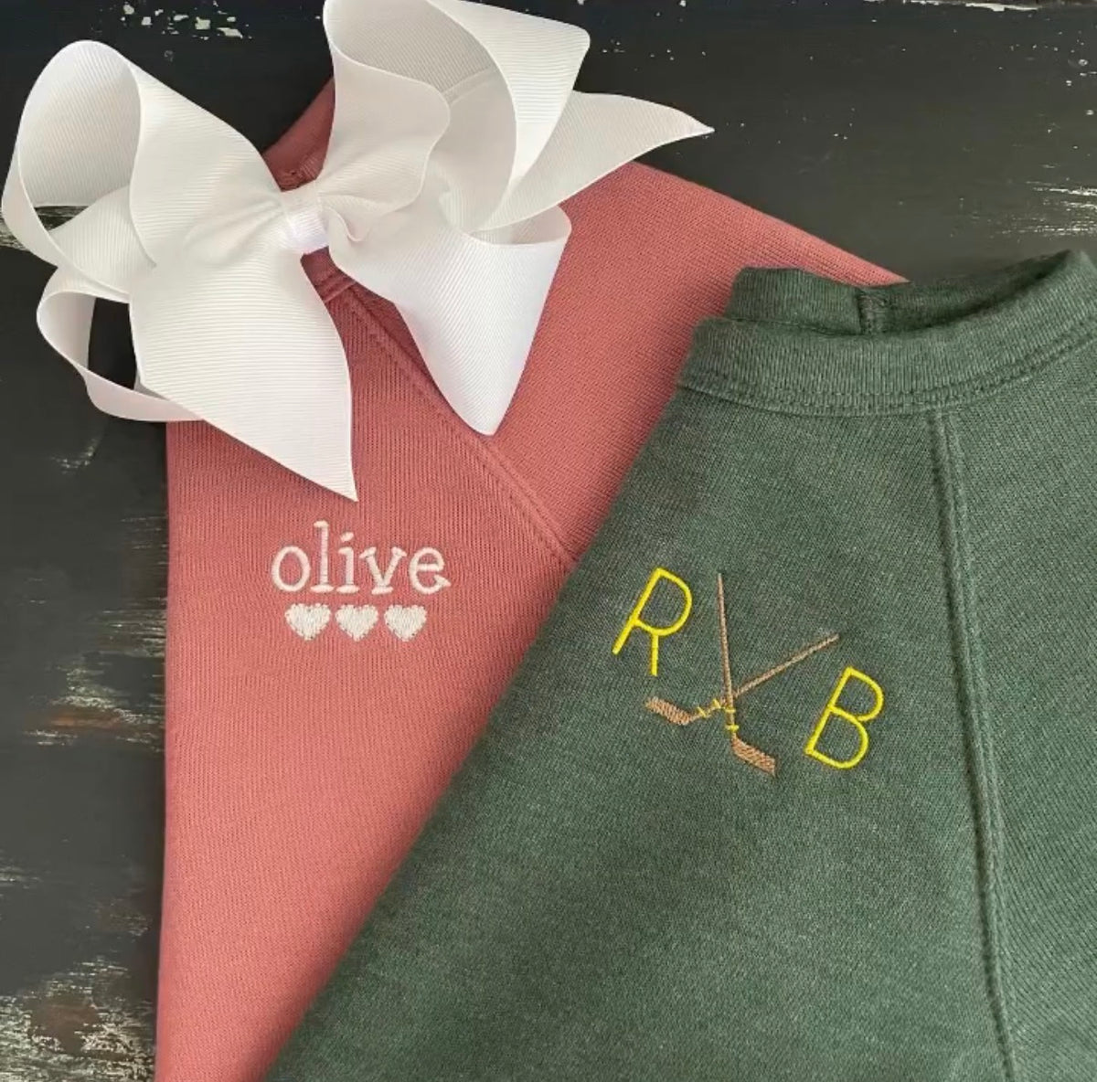 Youth sponge fleece crewneck (mini design included)