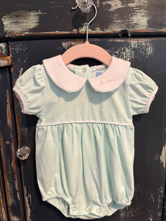 3 mo mint cotton bubble "Ava"