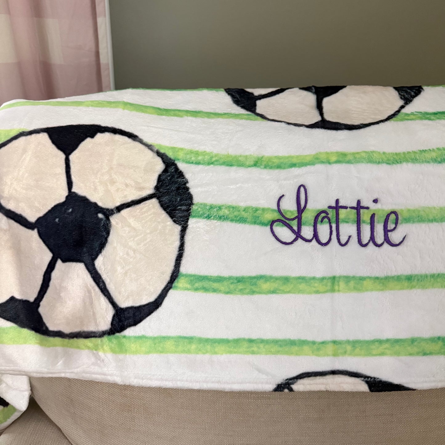 Soccer Minky blanket