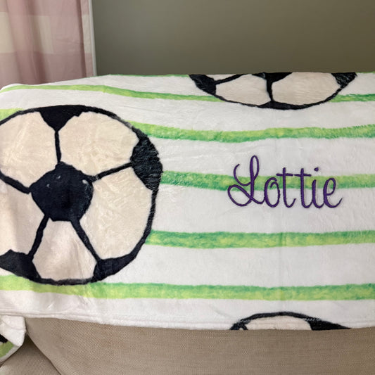 Soccer Minky blanket