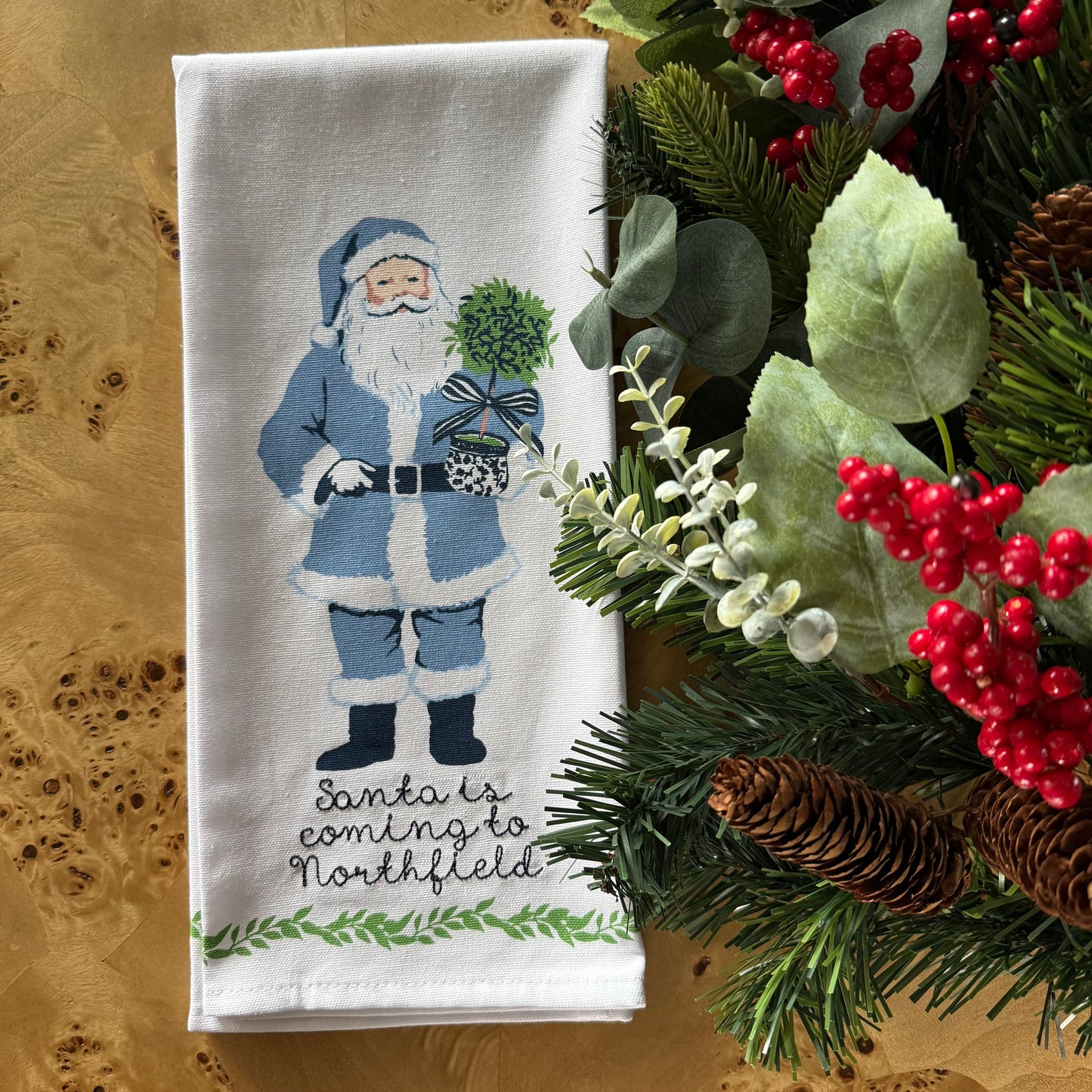 Holiday tea towel