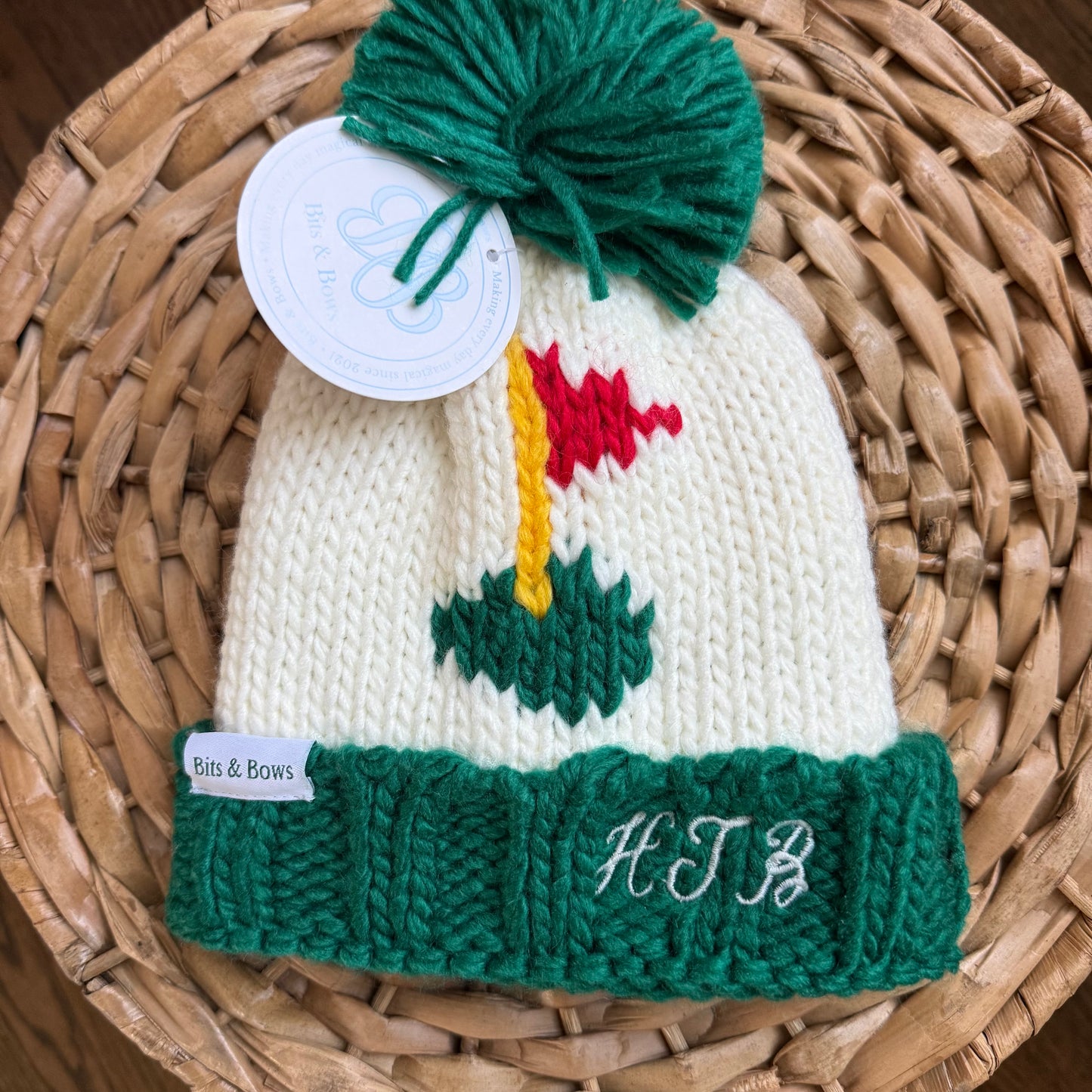 Golf flag bobble hat