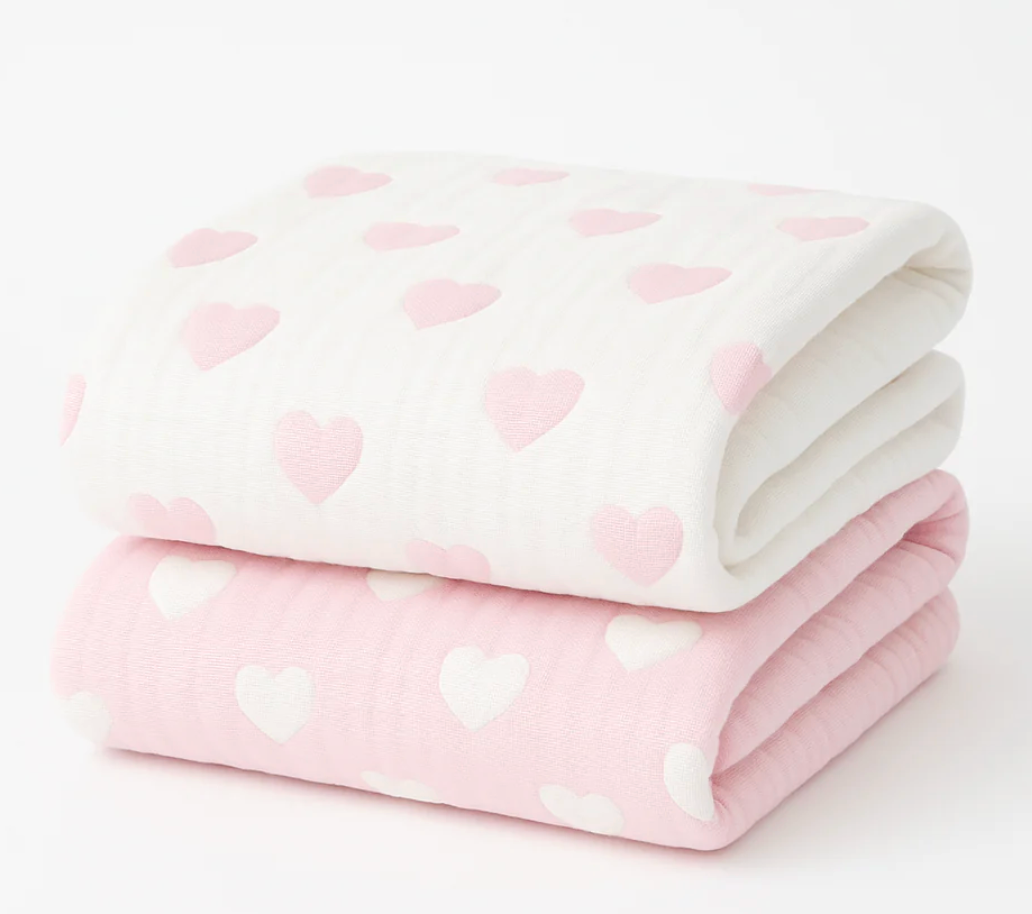 Hearts baby blanket