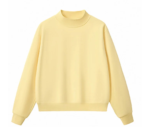Fleece Mock Neck Sweatshirt