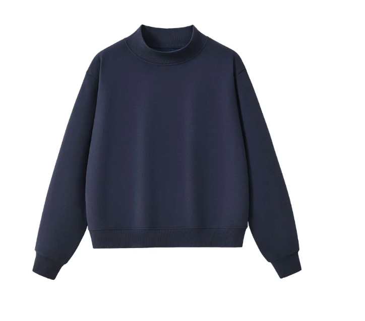 Fleece Mock Neck Sweatshirt