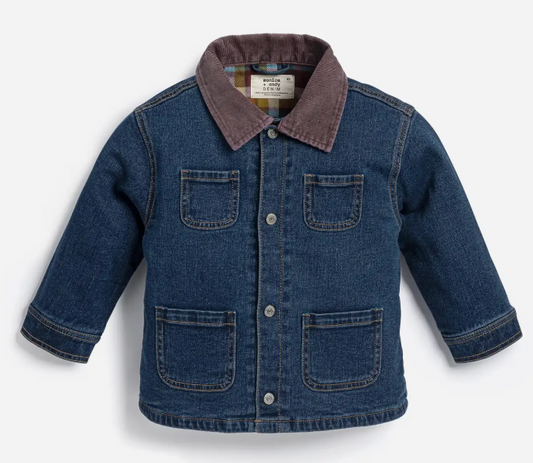 Little gents lined denim jacket