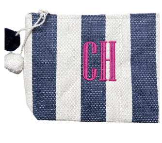 Caitlin Straw Zip Pouch
