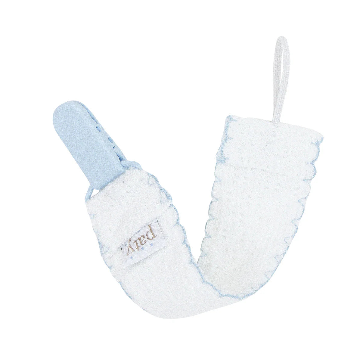 Knit pacifier clip