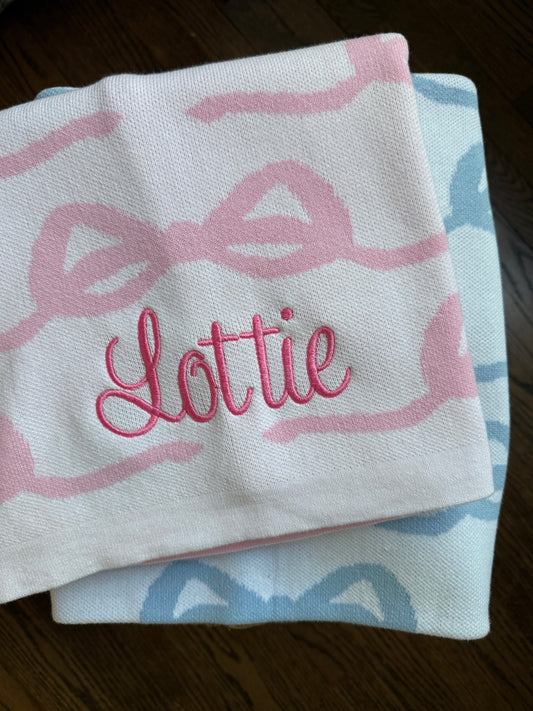 Bow Baby Blanket
