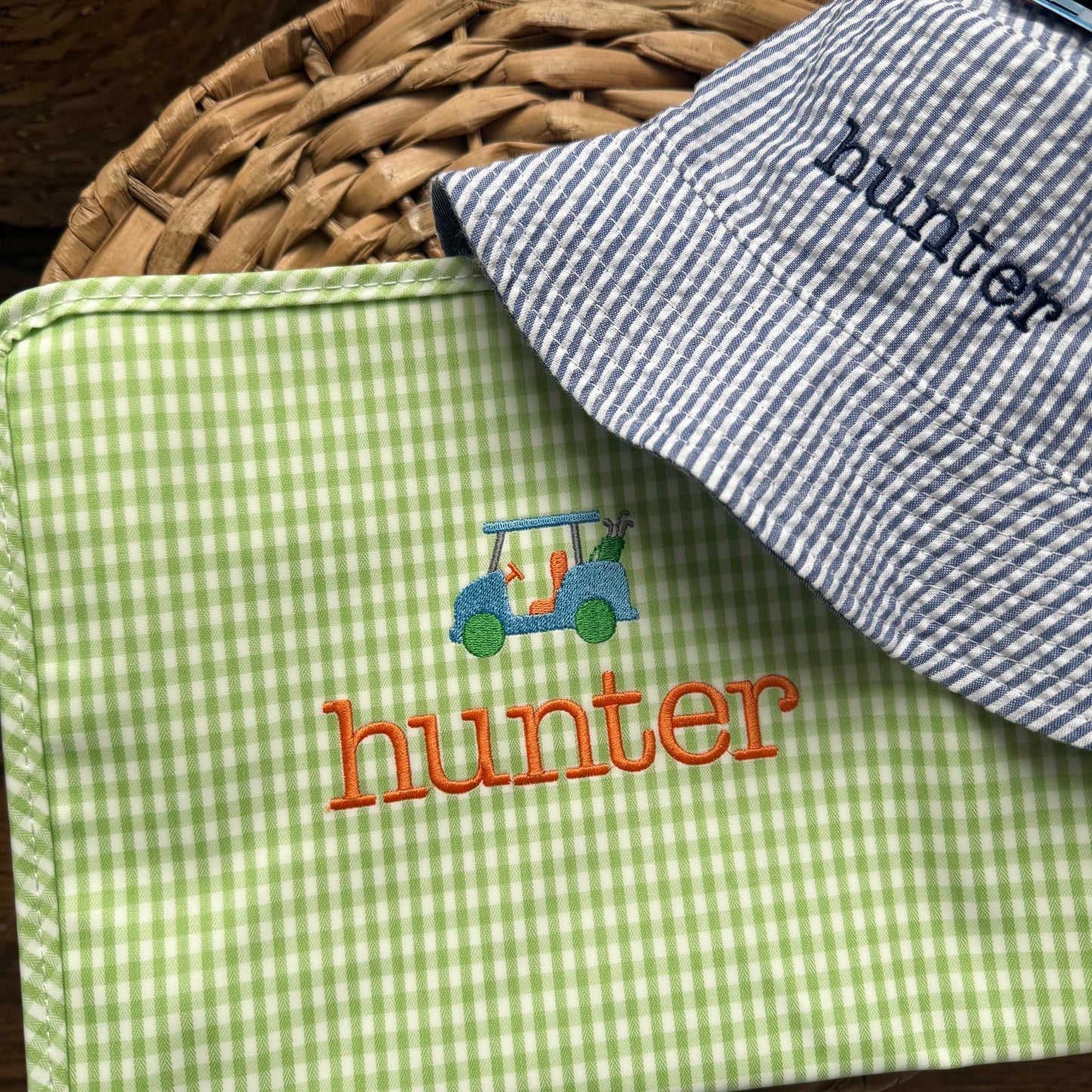 Boys Seersucker Sun Hat