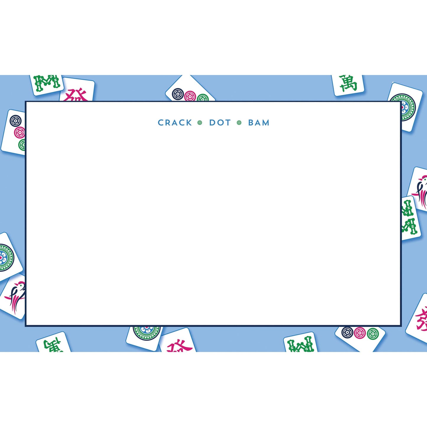 Mahjong slab notepad