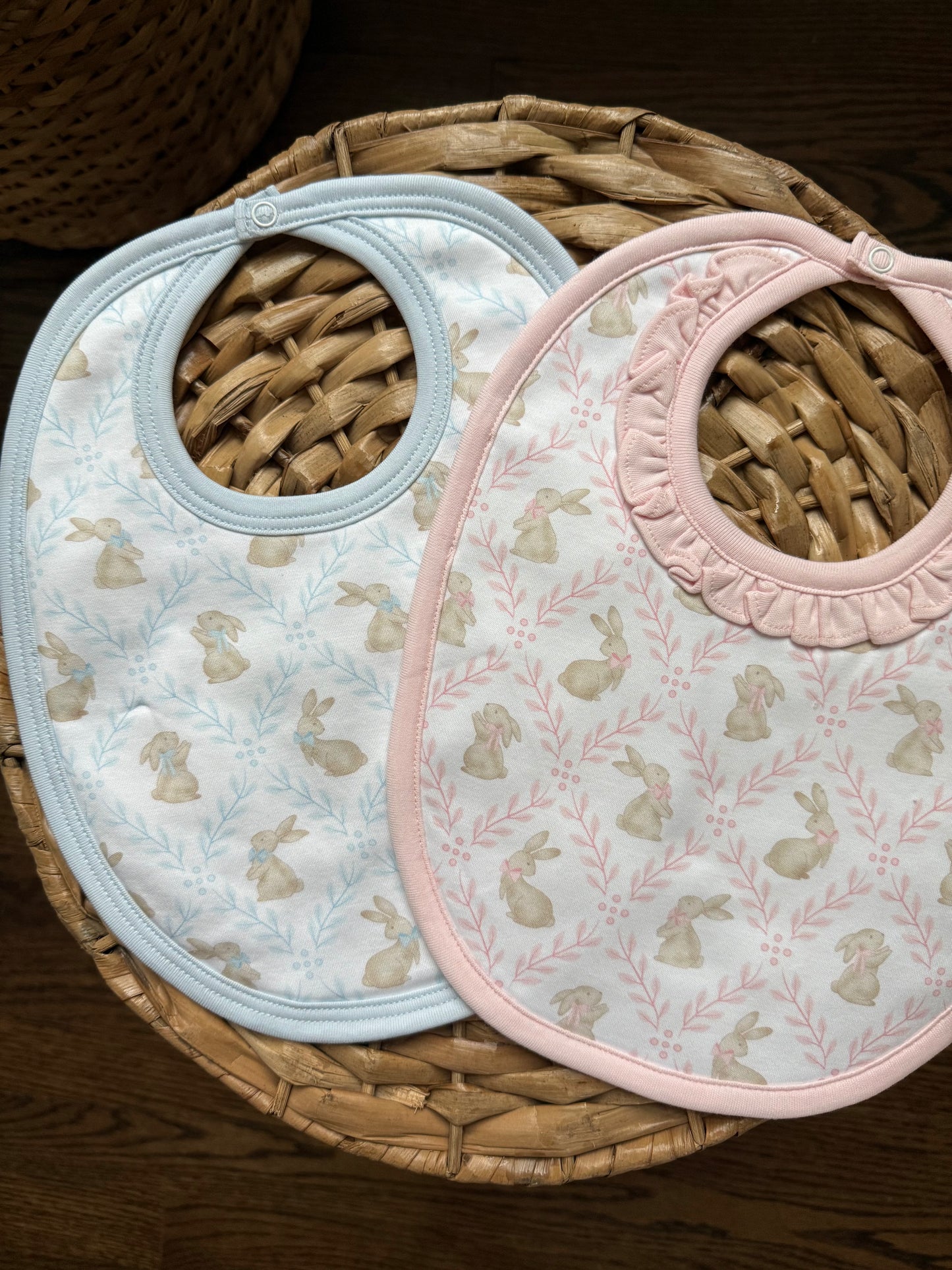 Spring bunnies pima bib