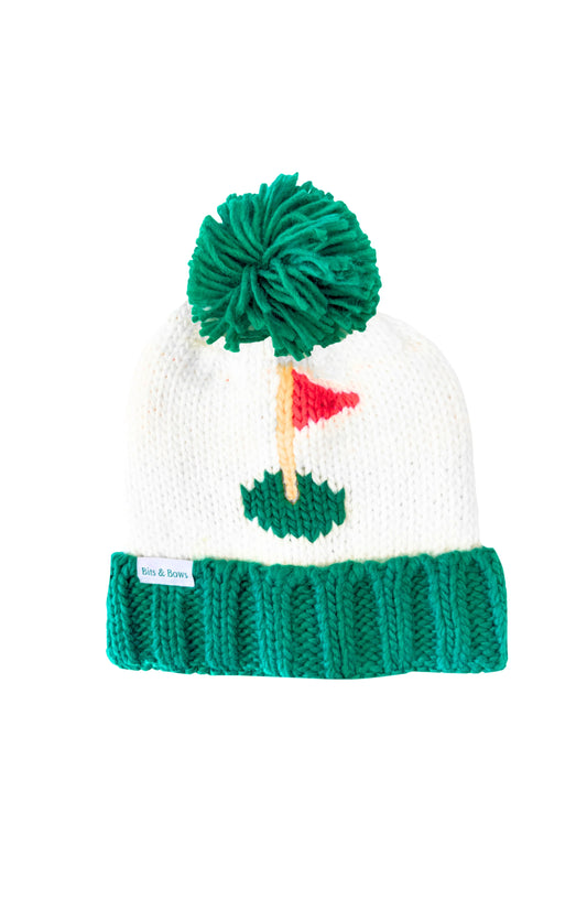 Golf flag bobble hat