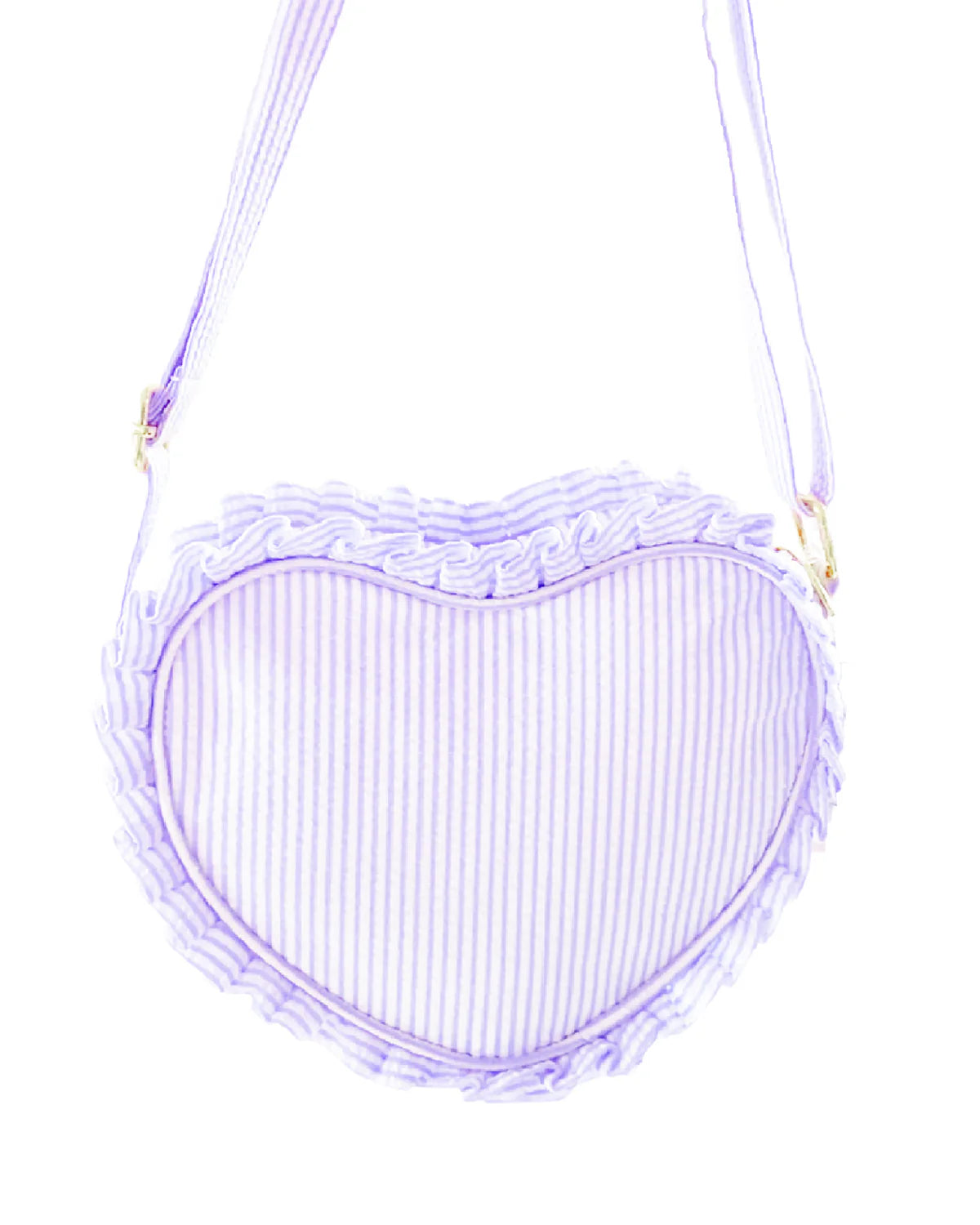 Ruffle trim heart purse