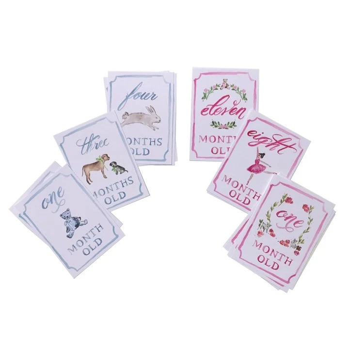 Monthly milestone cards