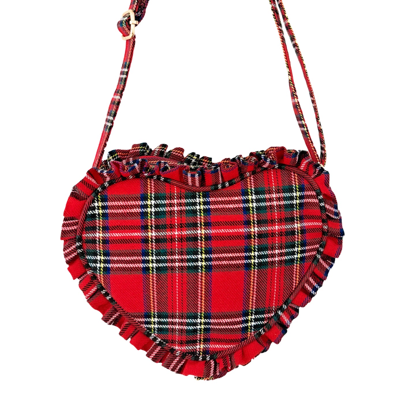 Ruffle trim heart purse
