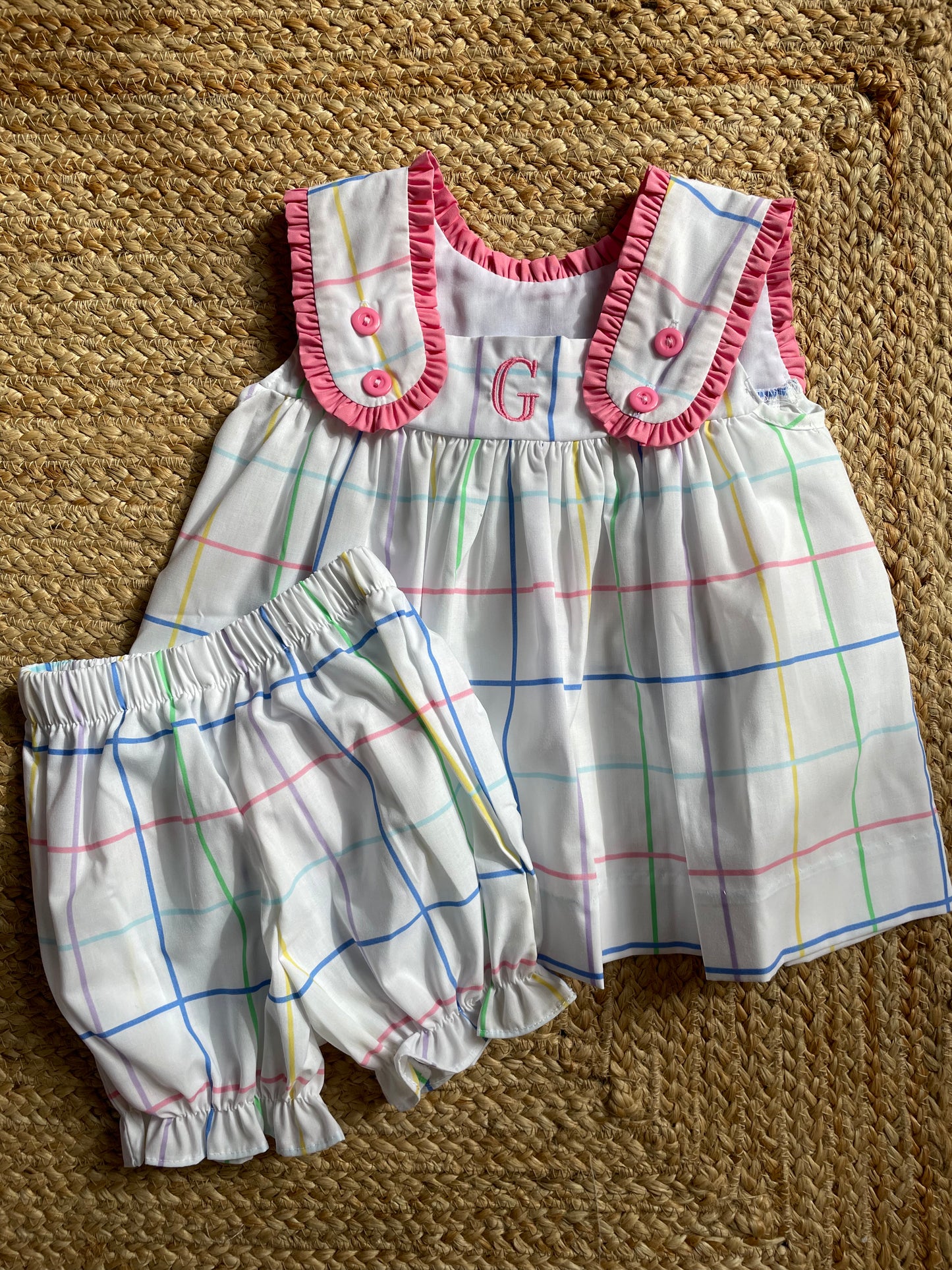 Ruffle strap bloomer set
