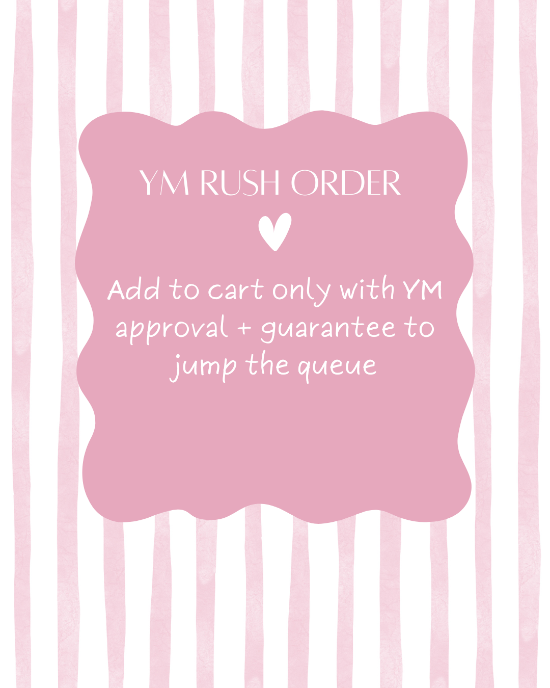 Rush fee -- add to cart after YM approval