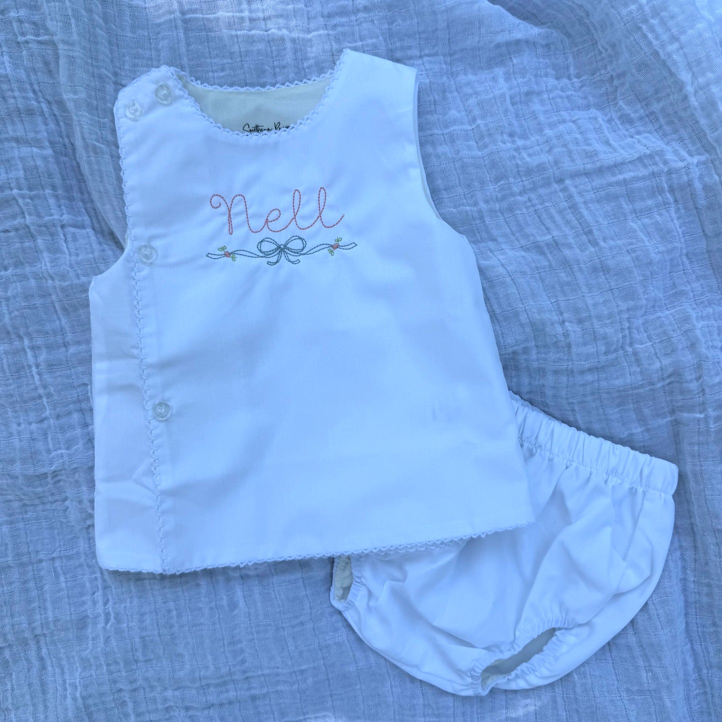 Diaper Set with picot trim